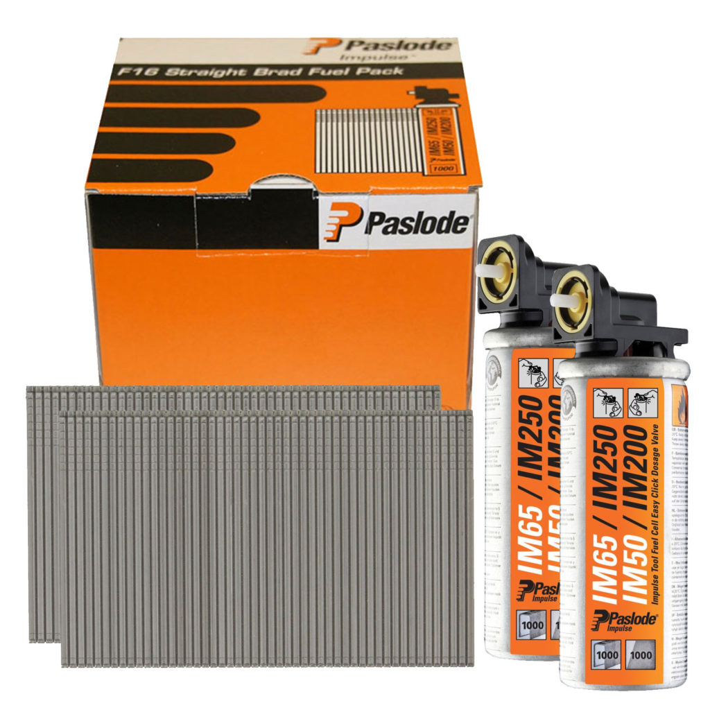 Paslode Stainless Steel IM65 Straight Brad Nail & Fuel Packs Protrade