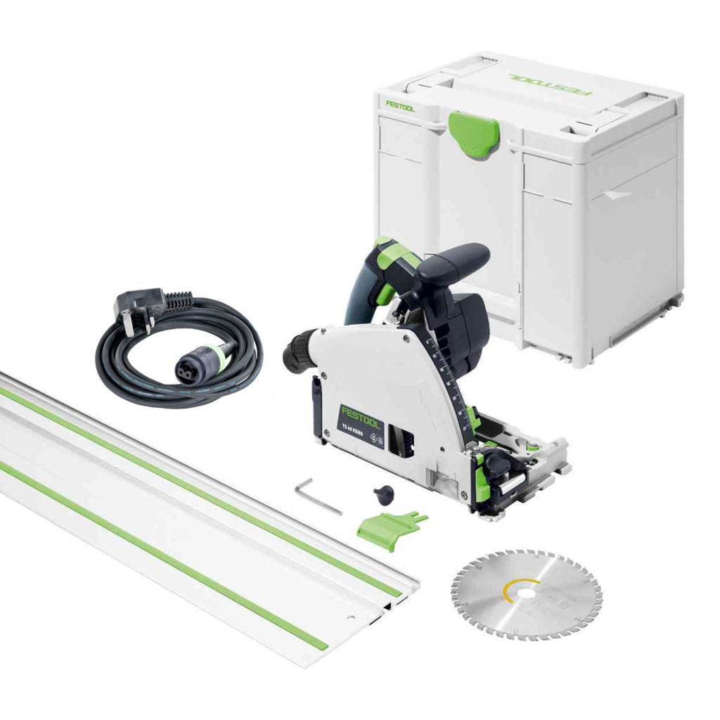 Festool TS60K Plunge Circular Saw Set c/w 1400mm Guide Rail Protrade