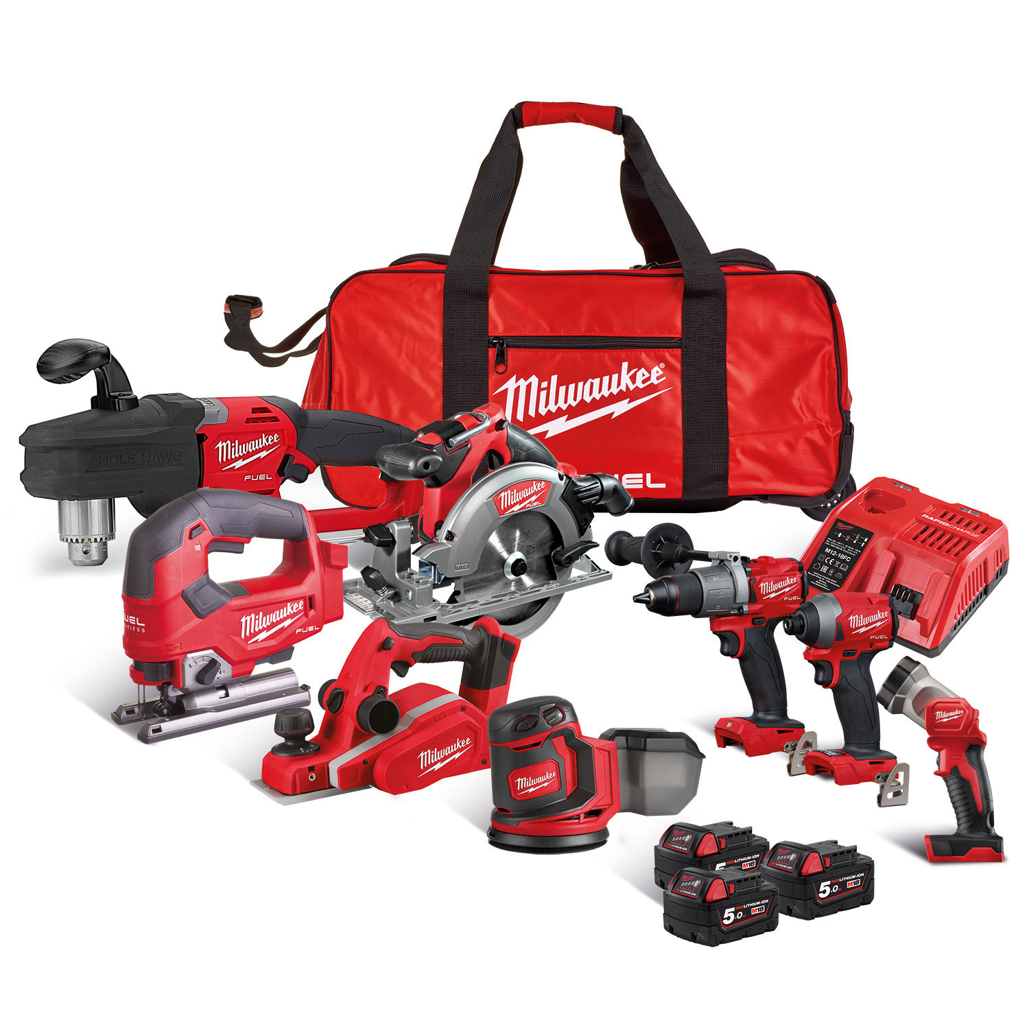 Milwaukee M18fpp8a 18v Fuel 8pce Kit C W 3 X 5 0ah Batts Protrade Milwaukee M18fpp8a 18v Fuel 8pce Kit C W 3 X 5 0ah Batts Protrade