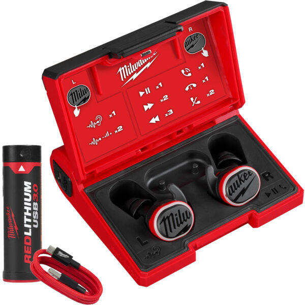 Milwaukee L4 RLEPB 4V USB Rechargeable Bluetooth Ear Buds