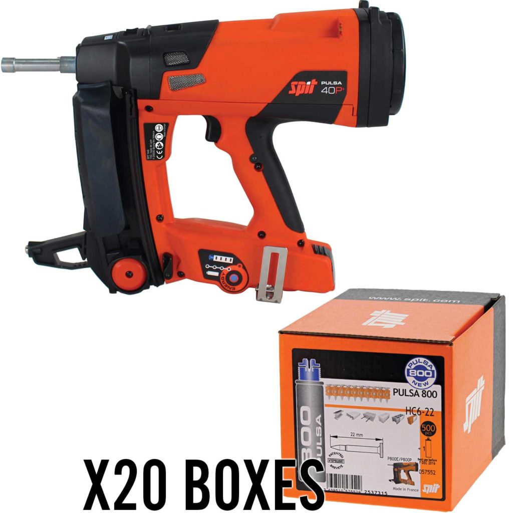 Spit Pulsa 40P+ Cordless Nailer & 20x Nail & Fuel Packs Protrade