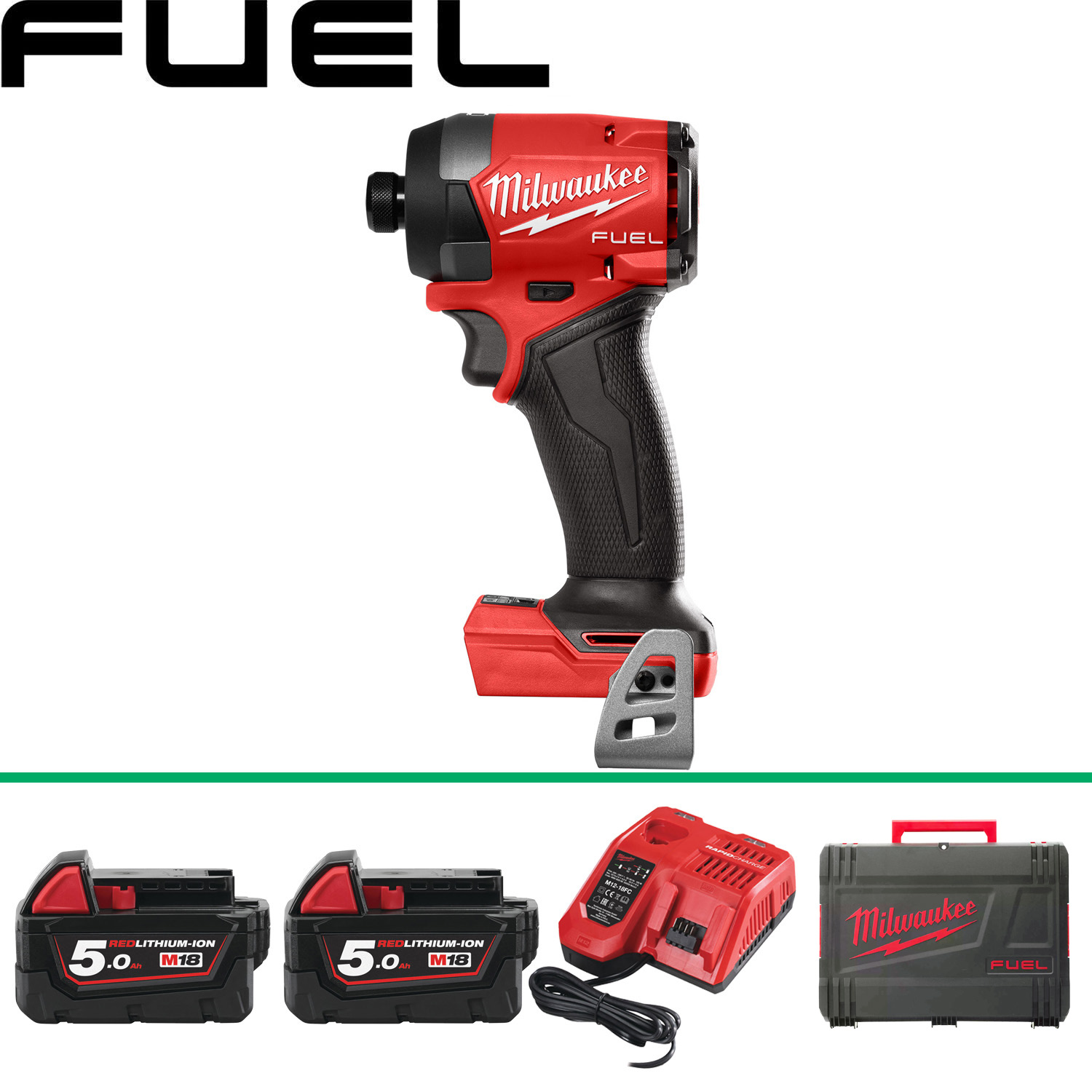 Milwaukee M18FID 18V Impact Driver on a white background