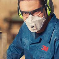 man wearing PPE