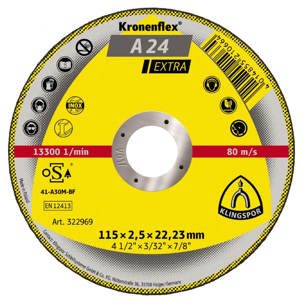 Klingspor A24E Universal Mild Steel Cutting Discs Protrade