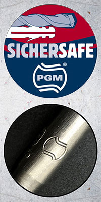 PGM Mark logo, and embossed on the shank of an SDS Drill bit