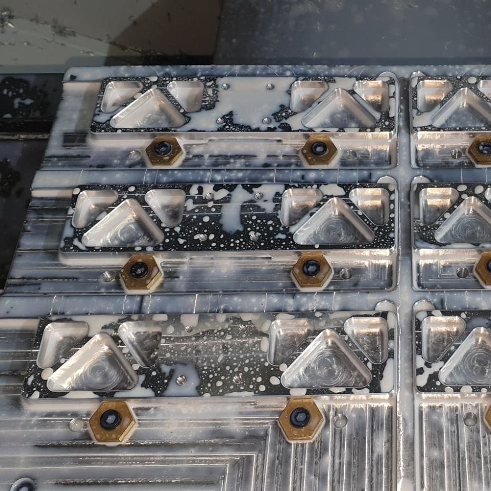 Milling the aluminium to precisley form the Taiga Guide Rail Squares